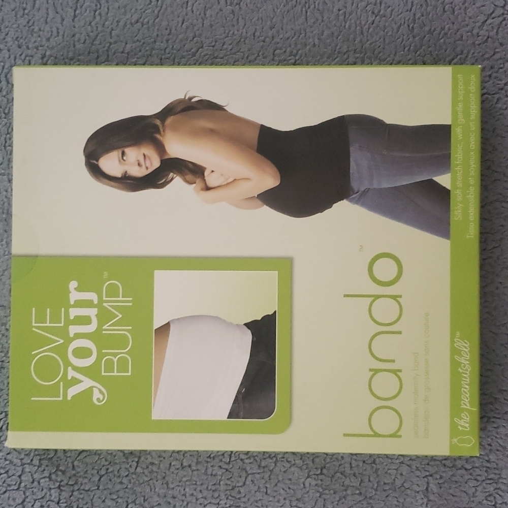 Love Your Bump Seamless Maternity Band Comfy Pregnancy White M L The Peanutshell